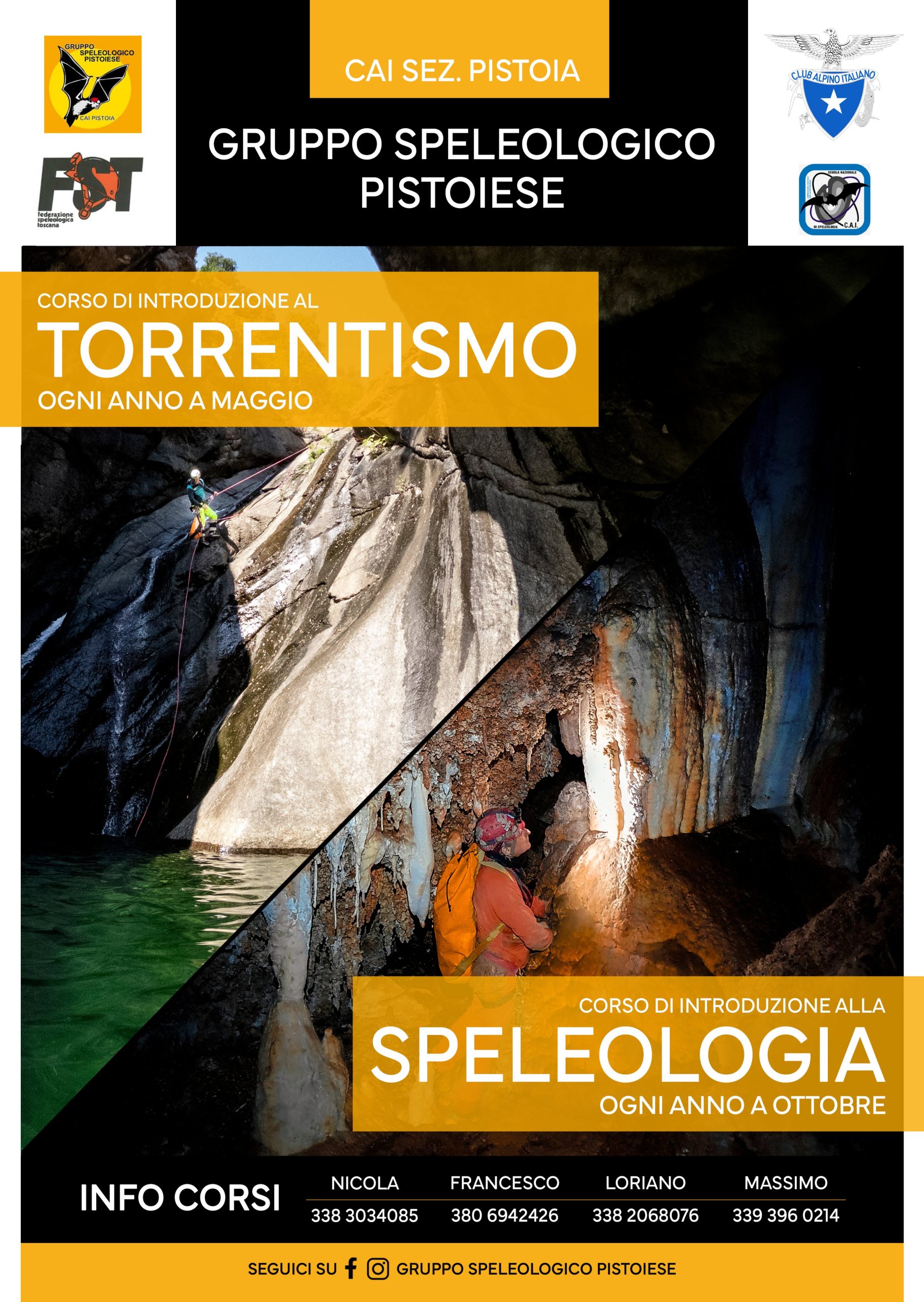 Corsi di introduzione al Torrentismo e alla Speleologia